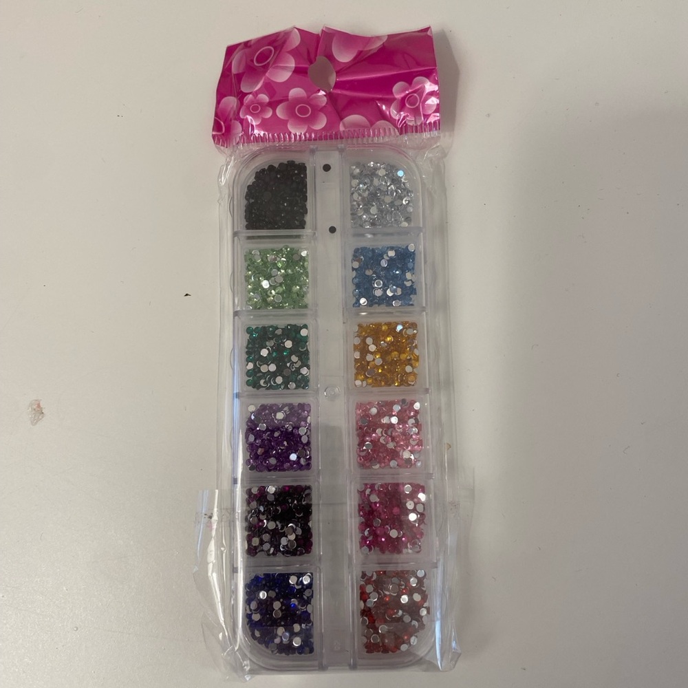 Assorted Color Rhinestone Nail Art Decoration Set
